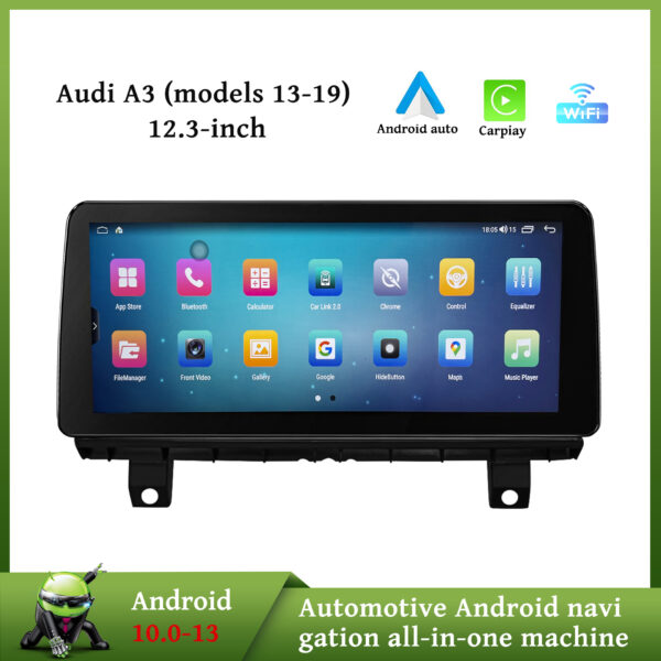 Audi A3 12.3" Android 14  GPS headunit radio Carplay 2013-2019