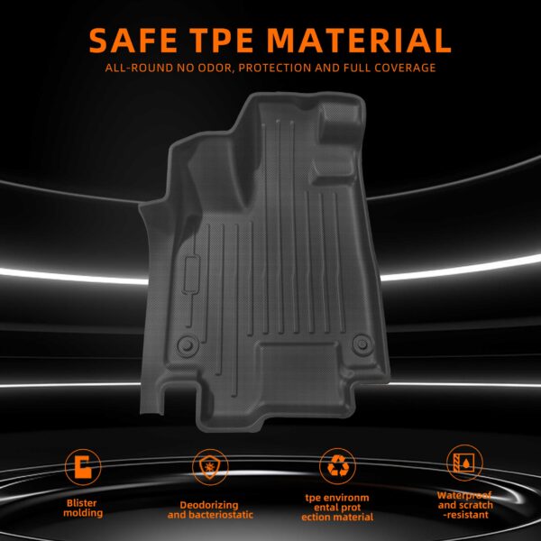 Honda Odyssey 7 Seats 2018-2024 Black Floor Mats TPE - Image 5