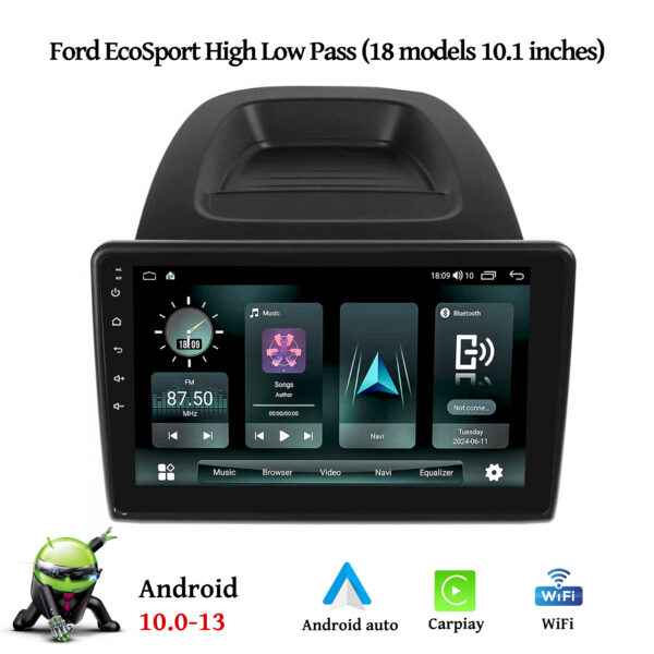 Ford EcoSport Eco Sport 2017 - 2021 Car Radio Carplay GPS Navigation Stereo Android Auto Screen Bluetooth Wifi 5G No 2din BT - Image 2