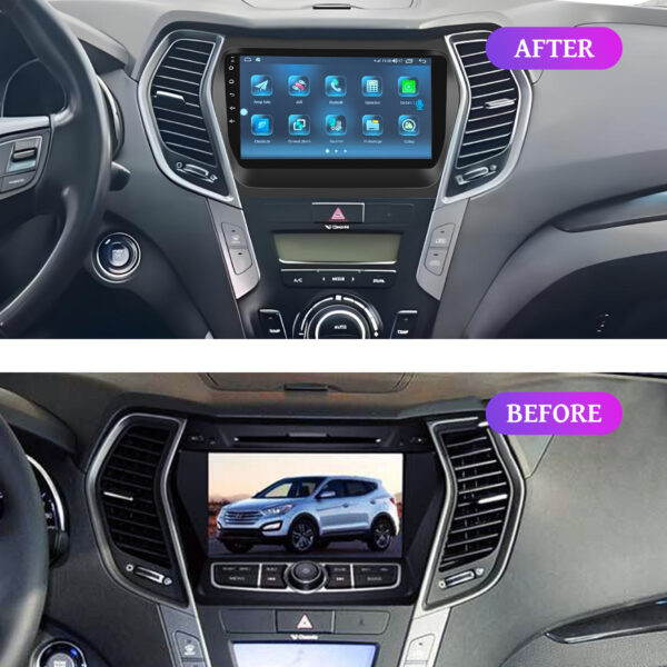 Hyundai IX45 2013 2018 carplay multimedia with back camera - Image 3